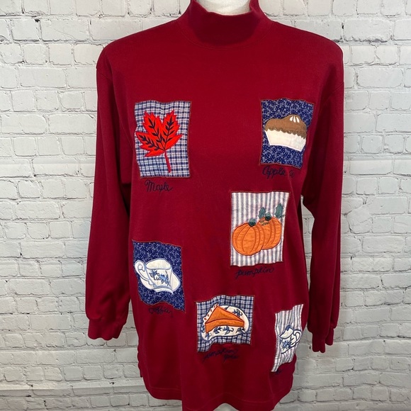 VINTAGE FALL THEMED LONG SLEEVE TEE - Picture 1 of 4